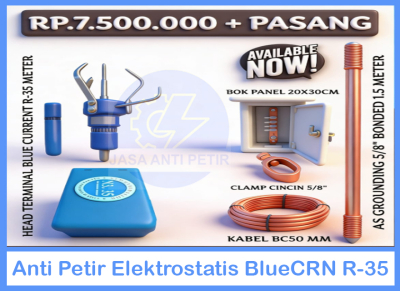 Anti Petir Elektrostatis BlueCRN R-35