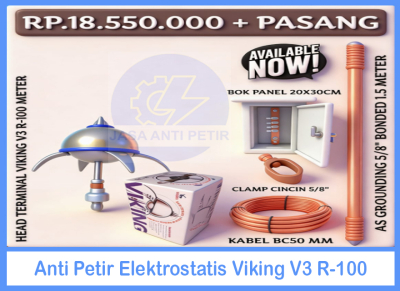 Anti Petir Elektrostatis Viking V3 R-100